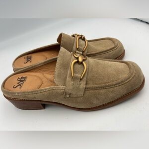 Sofft ‘Rosalia’ Suede Leather Dune Tan Mule Slip-on Loafer Shoe WMN Size 9M NEW
